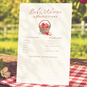 Apple Baby Shower Predictions & Advice Game