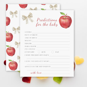 Apple baby shower Predictions and advice baby