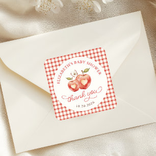 Apple Baby Shower Thank You Sticker