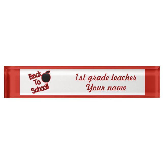 Apple & Back to School - Nameplate (Front)