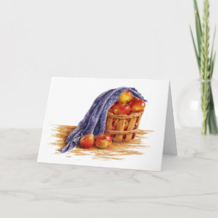 Apple Basket Blank Any Occasion Greeting Card