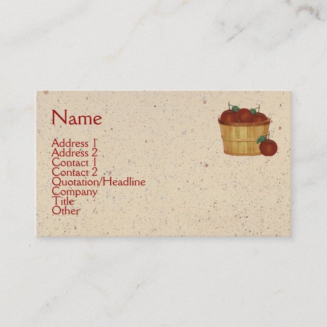 Apple Basket Business Card (Front)
