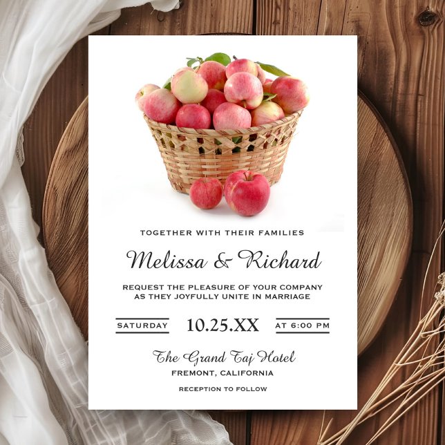Apple Basket Wedding Invitation (Creator Uploaded)