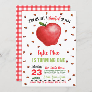 Apple Birthday Invitation - Bushel of Fun