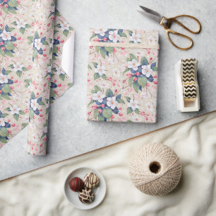 Apple Blossom (Albescent White) Wrapping Paper