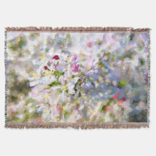 Apple Blossom Art Throw Blanket