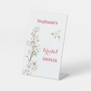 Apple Blossom Bridal Shower Personalised Pedestal Sign
