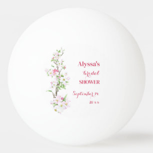 Apple Blossom Bridal Shower Personalised Ping Pong Ball