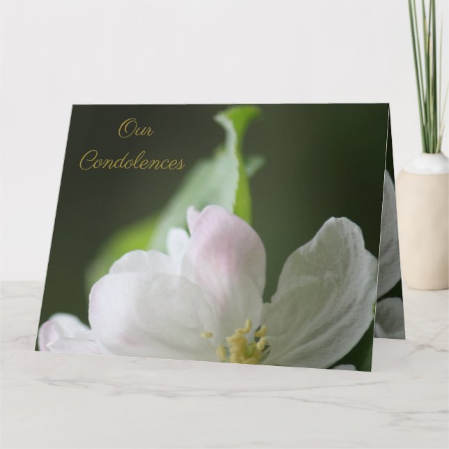 Apple Blossom Condolence Card (Front)