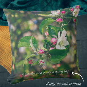 Apple blossom cushion