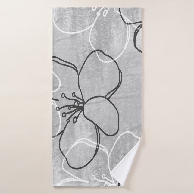 Apple Blossom Dream: Abstract Ornament Bath Towel (Bath Towel)