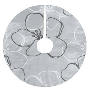 Apple Blossom Dream: Abstract Ornament Brushed Polyester Tree Skirt