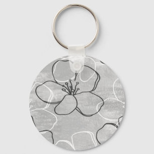 Apple Blossom Dream: Abstract Ornament Key Ring