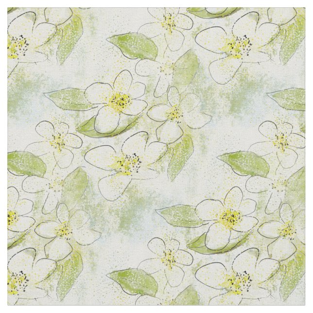 Apple Blossom Fabric (Close Up)