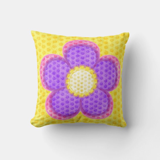 Apple Blossom Flower Pillows (Front)