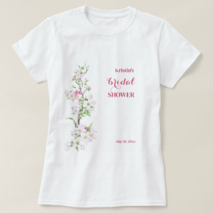 Apple Blossom Fully Customizable Bridal Shower  T-Shirt