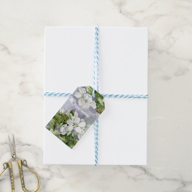 Apple blossom gift tags (With Twine)