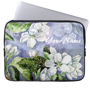 Apple blossom laptop sleeve