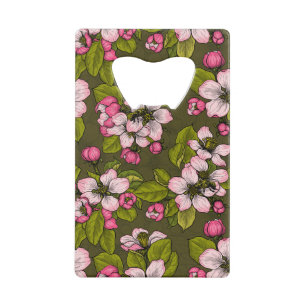 Apple blossom on dark green