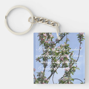 Apple blossom poem key ring
