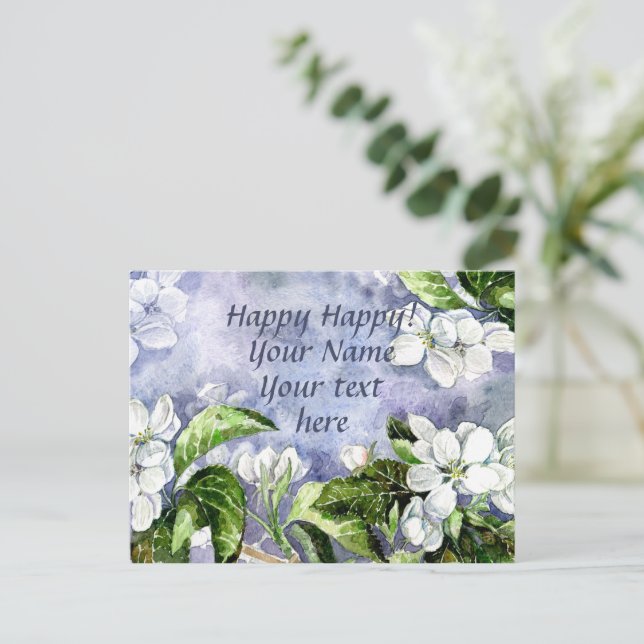 Apple blossom  postcard (Standing Front)