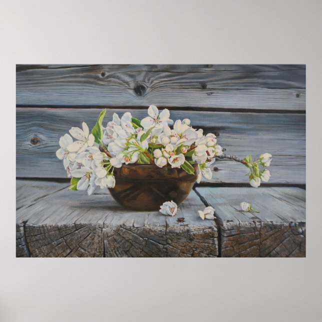 Apple Blossom Still Life – Original Fine Art Print (Front)