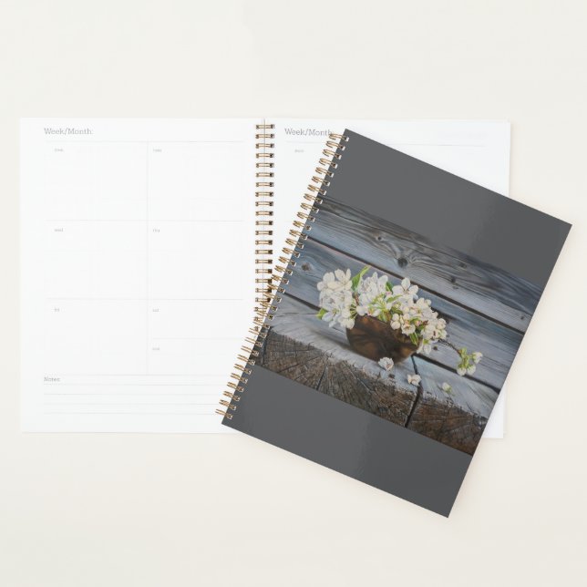 Apple Blossom Still Life – Original Fine Art Print Planner (Display)
