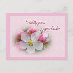 Apple Blossom Time - Joyous Easter Holiday Postcard