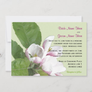 Apple blossom wedding invitation