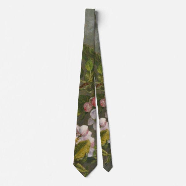 Apple Blossoms and Hummingbird 1875 Tie (Front)