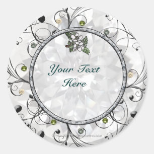 Apple Blossoms Classic Round Sticker