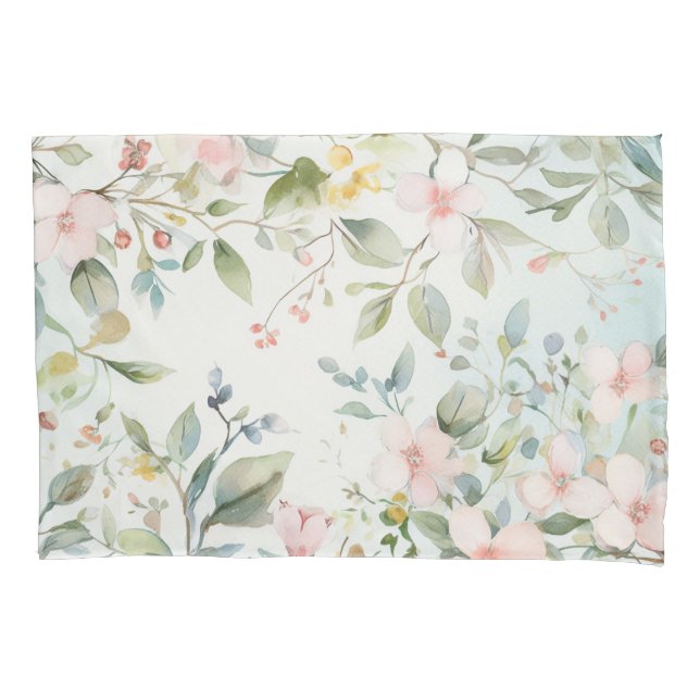 Apple blossoms inspired pillowcase (Front)