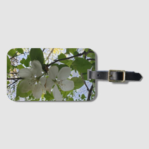 apple blossoms luggage tag