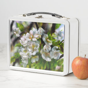 Apple Blossoms Metal Lunch Box