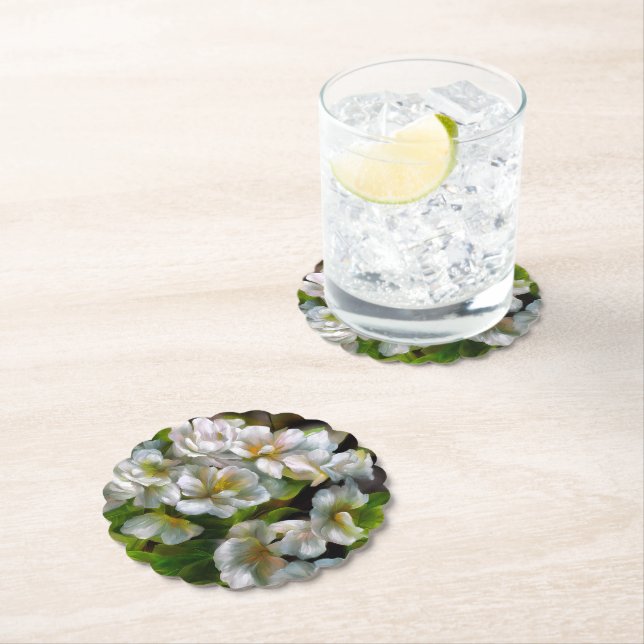 Apple Blossoms Paper Coaster (Insitu)