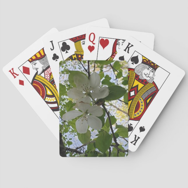 apple blossoms playing cards (Back)