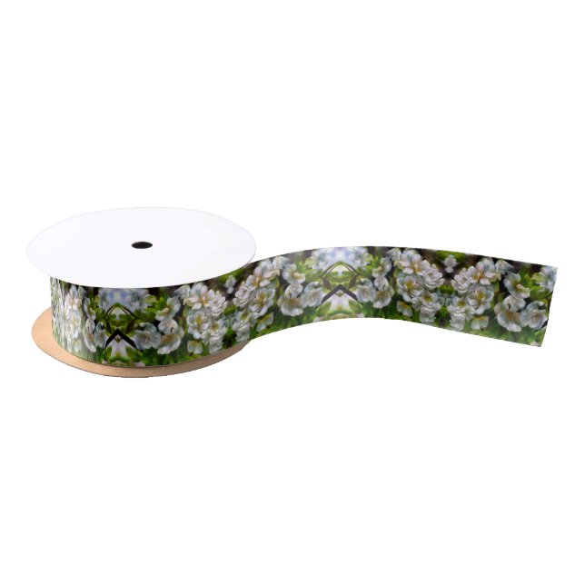 Apple Blossoms Satin Ribbon (Spool)