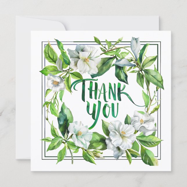 Apple blossoms. Thank You Card (Front)