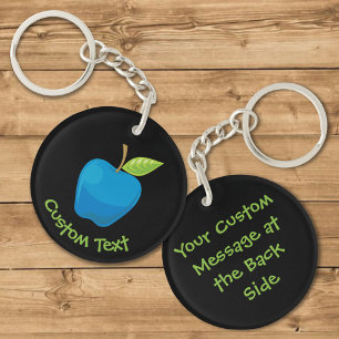 Apple Blue Keychain