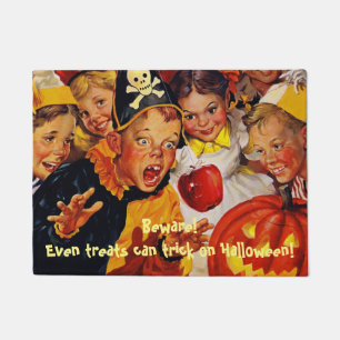 Apple Bobbing Dangers - Funny Custom Halloween Doormat
