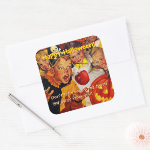 Apple Bobbing Dangers   Sweet Tooth   Halloween Square Sticker