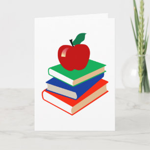 Apple, Books, Education Card