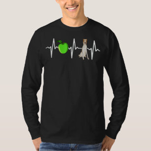 Apple Borzoi Heartbeat Dog T-Shirt