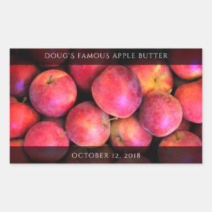 Apple Butter / Cider / Sauce / Jam Jar Rectangular Sticker