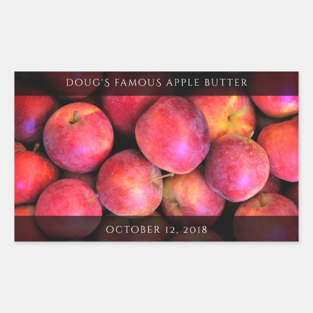 Apple Butter / Cider / Sauce / Jam Jar Rectangular Sticker (Front)