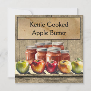 Apple Butter, customisable Invitation