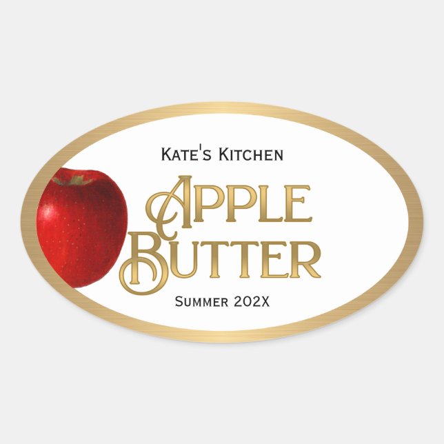 Apple Butter Jelly Label Vintage (Front)