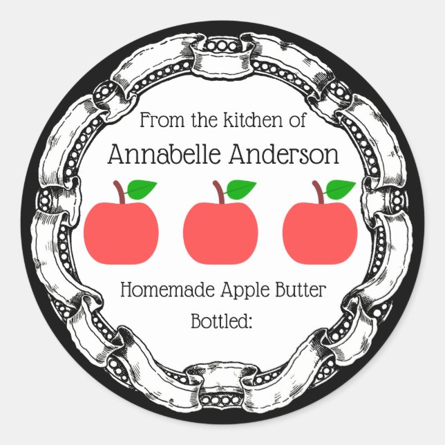 Apple Butter Label Personalise (Front)