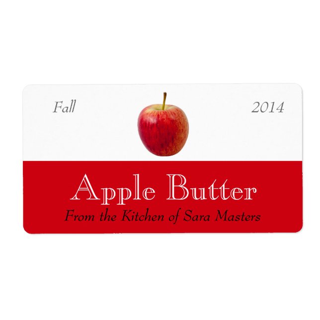 Apple Butter Sauce Canning Labels (Front)