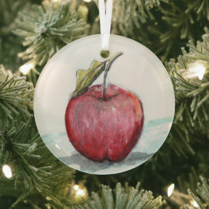 Apple by Hevener Glass Tree Decoration